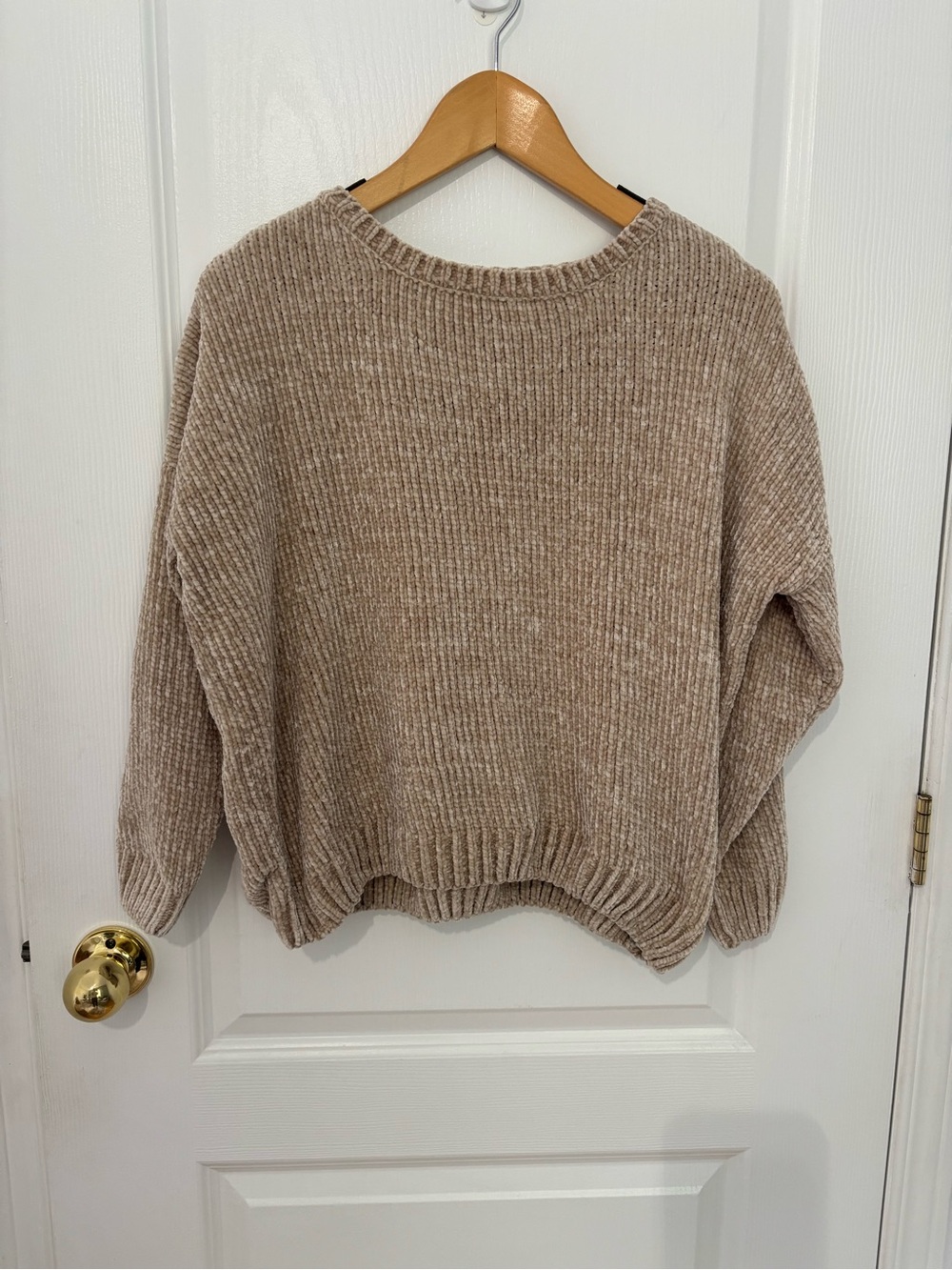 Axara Paris Angora Blend Oversized Sweater Beige Size M